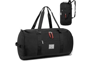 TAIHOYIN Bolsa de deporte para hombre, grande, 60 L, bolsa de viaje, bolsa de deporte, mochila con compartimento para zapatos, bolsa de entrenamiento para mujer, Negro , (60L) DE, Deportes, viajes, fitness,