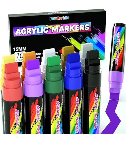 Colpart 26-Color Dual Tip Acrylic Paint Pens - Fine Brush & Round Tip For Rocks, Ceramic, Wood, Crafts