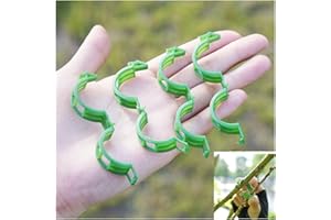GEHANICO Support Pour Plantes De Jardin Clips Pour Les Légumes Tomate Vigne Support Clips De Jardin Tomate Clips Support Connecte Plantes Ficelle Vignes Plante Vigne Légumes Fixation (100 pièces,Vert)