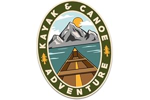 ‎FINEST FOLIA Finest Folia Nature Aufkleber Outdoor Abenteuer Wandern Bergsteigen Camping Sticker für Gitarre Laptop Auto Fahrrad Wasserflasche wetterfest R181 (09 Kayak & Canoe)