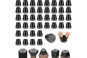 ROYOUZI Coprigambe per Sedie, 40 Pezzi Gommini in Silicone, Feltrini Rotondi per Mobili, Sgabelli, Tavoli, Divani - Protezione da Rumore e Graffi (Misura: 14-20 mm)