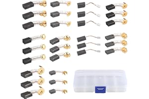 APKPESTERML 30 Pcs Cepillos de carbono para motor, Escobillas de carbón para amoladora angular Reemplazo de Cepillos de Carbón para Herramientas Eléctricas Accesorios de Repuesto para Taladro Eléctrico Sierras