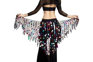 Leemiman Women Triangle Belly Dance Hip Belts Belly Dancing Scarves Costumes Hip Skirt