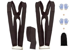 MAXBROTHERS Cinghie di sollevamento, Cinghie Trasporto Mobili, 2 Persone Sistema di Sollevamento, portata delle cinghie fino a 900 Libbre