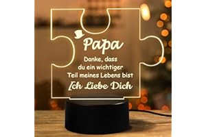 ‎COLDBLING Coldbling Vatertagsgeschenk für Papa, Papa Geschenk Geburtstag Vatertag Weihnachten Acryl Nachtlicht Lampe Geburtstagsgeschenk Weihnachtsgeschenke Geschenke für Vater von Tochter Sohn Kindern