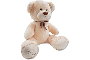 ODOLPLUSZ Pluszowy miś XXL pluszowy pluszowy ogromny miś duży pomysł na prezent 160 cm [beżowy]