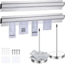 Porte-Billets En Aluminium PFRANK - Set De 2 Racks à Chèques + 2 Pointes Porte-Reçus Pour Restaurant, Café Et Cuisine