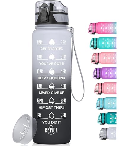 Borraccia Motivazionale Honeyholly 1 Litro Con Filtro - Impermeabile, Sportiva, Per Palestra, Scuola E Outdoor - Foto 3