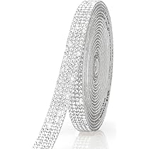 Trimming Shop – argento con strass e brillantini, motivo: Hot Fix ferro da stiro, 45 mm x 32 mm, strass, Silver, 6 pezzi
