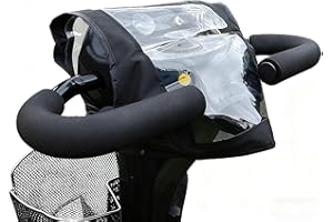 GRIPITI Mobility Scooter Control Panel Cover, Universal Tiller Cover Mobility Scooter Rain Cover Waterproof Console Cover Protective Clear Panel Cover for Elderly Mobility Scooter Electric Wheelchair