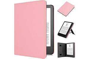 6" (11th Generation, 2022 Release) Case, TOKILO Lightweight PU Leather Case with Auto Sleep/Wake Hand Strap Foldable Stand, Incompatible with iPad/Samsung/Kobo/Tolino/Sony 6inch e-Reader,Pink