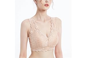 TELUSU Sexy Spitzen-Mastektomie-BHS for Frauen Vorderer Verschluss Unterwäsche Drahtfrei Brustprothese Sport-BH Mit Taschen (Color : Beige, Size : M/Medium)