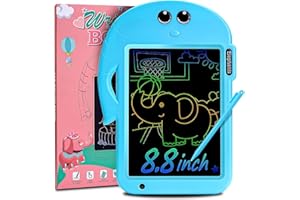 HAKOFS LCD Writing Tablet - 8.8 Inch Colorful Drawing Pad for Kids, Electronic Drawing Board with Lock & Delete Function, Kids Toys Birthday Gifts for 3 4 5 6 Year Old Boys and Girls Toddlers