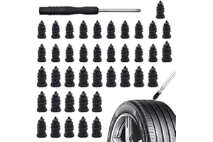 Enzyluxe 40Pcs Tyre Repair Kit Rubber Nails with Screwdriver, Car Puncture Repair Kit, Universal Tire Repair Fast Repair Nail for Motorcycle Auto Car (20 S+20 L)