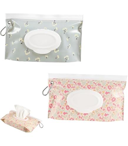 4 Dispenser Salviette Baby Portatili – Contenitori Riutilizzabili Stile Bohémien, Impermeabili E Antipolvere - 4
