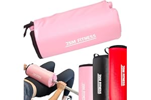 JSM FITNESS Hip Thrust Pad – Extra Thick Barbell Pad for Hip Thrusts & Glute Bridge – Heavy Duty Barbell Foam Pad with Hook-and-Loop Fastening – Gym Bar Pad Protector for Women & Men, Pink Bar Pad