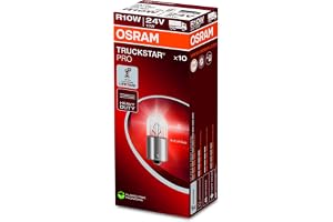 OSRAM TRUCKSTAR PRO R10W, halogensignallampa, 5637TSP, 24V lastbilslampa, hopfällbar låda (10 lampor)