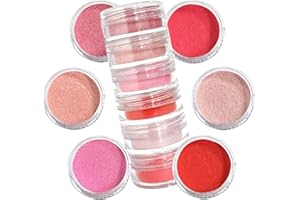 Luckymica Polvere di Mica 6 Colori Set Portatile di Pigmenti in 6 Barattoli per Resina Epossidica Sapone Nail Art Candele e Artigianato – Primavera