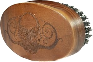 THE VINTAGE GROOMING CO. Bartbürste für Herren, ovale Holzbürste im Militärstil, zur Fellpflege von Schnurrbärten, Bärten und Haaren