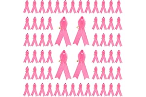 CRAFFANCY 200 spille rosa in raso, spilla con nastro rosa, per la consapevolezza del cancro al seno, spilla con spille di sicurezza, per decorazioni per feste e eventi