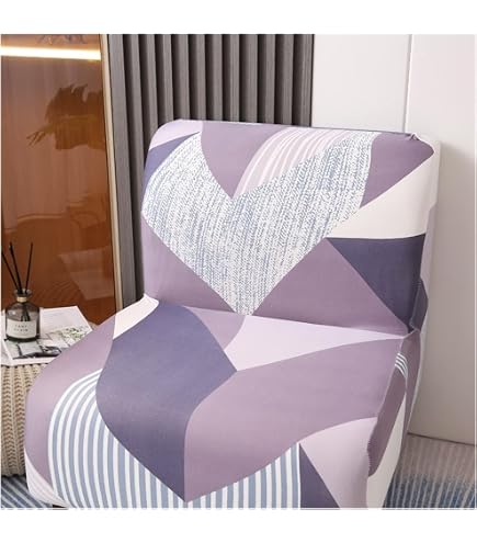 Coprisedia Elastico Senza Braccioli 1 Posto – Fodera Divano Antiscivolo, Traspirante, Perfetta Per Animali E Bambini (Plaid Marina)