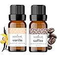 Vedanum Premium Essential Oil Set | for Aromatherapy Diffuser Massage DIY Soap Making | Pack of 2 | 15 ml Coffee and Vanilla