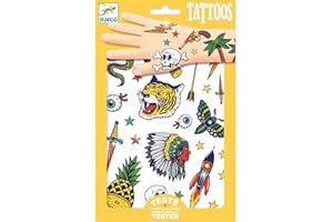 Djeco - Tatuaże Bang, niebieski, mały (DJ09577A), różne kolory/model