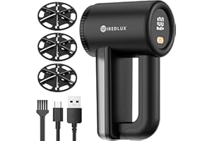 Electric Lint Remover WiredLux - Rechargeable Fabric Shaver Bobble Remover for Clothes & Furniture - Adjustable 3-Speed, 6-Leaf Blade, USB Charging, Debobbler with Dual Protection