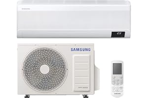 Samsung WindFree Elite, Climatizzatore Monosplit in pompa di calore, 12000 BTU, SmartThings e Intelligenza Artificiale, WiFi, GAS R32, AR12TXCAAWKNEU+AR12TXCAAWKXEU, [Efficienza energetica A+++/A+++]