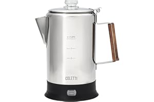 COLETTI Bozeman Electric Percolator — Percolator Coffee Pot, Coffee Percolator – [9 cup, Electric]