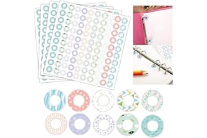 SMARSTICKER 0.25 Inches Round Colorful Binder Page Hole Reinforcements Eyelets Rings Stickers for School Home Office Repairing Punched Holes and Strengthening Holes 2000pcs, Multicolored