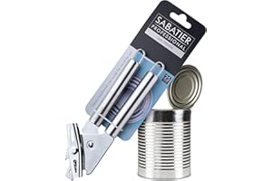 TAYLORS EYE WITNESS Sabatier Professional Stainless Steel Can Opener - Comfortable Turning Mechanism. Cuts Inside Rim of Tin. Strong Handles. Dishwasher Safe. Guaranteed for 25 Years.