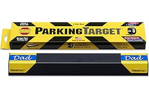 PARKINGTARGET IPI-100 16" 1-Pack: Parking Aid Protects Car and Garage Walls, Easy to Install, Peel and Stick, Only 1 Needed per Vehicle, Mom & Dad and USA Decals Included – Parking Gadget Great Gift
