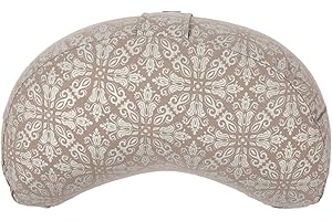 ‎BODHI Bodhi Meditationskissen Yogi Mond | Maharaja Collection | Halbmond Yogakissen mit Buchweizenfüllung | Bedruckter Bezug aus 100% Baumwolle | Kissen für Yoga & Meditation