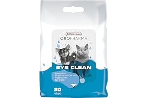 VERSELE-LAGA - Oropharma Eye Clean Cat & Dog - Ściereczki do oczyszczania oczu dla psa i kota - na bazie naturalnych ekstraktów - 20 chusteczek