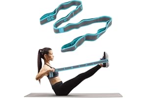 QUACOWW Yoga Straps Yoga Stretch Strap with 9 Loops Exercise Straps for Yoga Pilates Gymnastics Flexibility