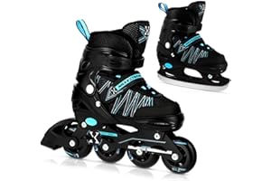 Nils Extreme NH11912 Patines en línea 2 en 1 para Patinaje sobre Hielo