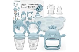 CLDY Baby Fruit Food Feeder, Includes Silicone Breast Milk Popsicle Freezer Mold, Teething Toy for Baby, BPA Free Silicone Teether for Toddler Infant for 3 Month+ Toddler Teething&Infant Self Feeding
