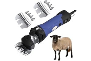 Pet & Livestock HQ | 380W Sheep Shears Electric Clipper Goats, Alpaca, Llamas, Angora Rabbits Shearing Hand Piece Cutter Grooming Farm Pet Supplies Livestock, 2 Blades, CE