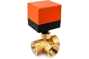 MIAFAMILY Foever Speed Elektrisches Ventil Absperr Umschalt Kugelventil Messing Absperrhahn 3 Wege,DN25 G1 Zoll, AC 230V, für Flusssteuerung Zonenventil Kugelventil