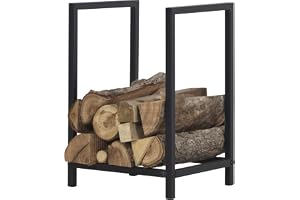[en.casa] Vedställ Torsås vedställ 40 x 30 x 50 cm för inomhus- och utomhusbruk, stål, för vederställning