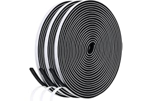 BYNSAER Dichtungsband Selbstklebend für Türen Fenster, 6mm(B) x 3mm(D)/18m Schaumstoff klebeband Gummidichtung Gegen Kalte Zugluft/Anti-Kollision/Schalldichter/Wasserdichter/Staubdicht
