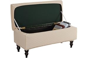 RTSFKFS Elasticizzato Copri Pouf Rettangolare Apribile, Copri Ottomano Pouf Rettangolare Contenitore Copri Pouf Poggiapiedi Copertura per Cassapanca Fodera Panca Pieghevole,Milky,bMedium ( Color : #28 , Size