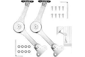 CHRI Zawiasy wspornikowe do pokrywy, 2 sztuki, zawiasy składane do drzwi kuchennych, szafa na ubrania, kąt otwarcia 75° / 90° / 110°