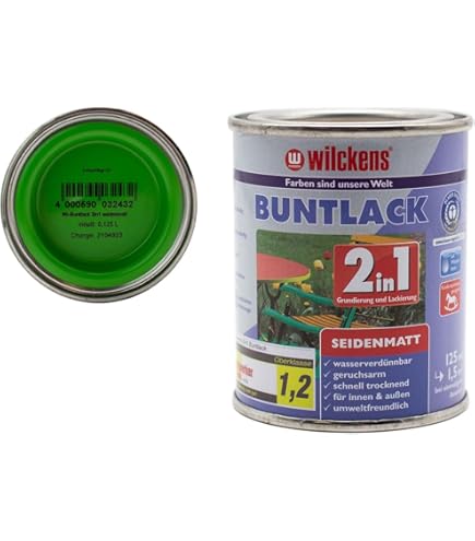 Wilckens Gekleurde lak 2-in-1 dispersie zijdemat 30 kleuren 125ml
