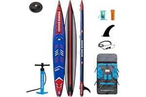 BEYOND MARINA Sup Board, Stand Up Paddling Board, Paddle Board, Aufblasbares Paddleboard Surfboard Wassersport, Pumpe, Rucksack, Paddel, Leash, 320 x81 x15CM