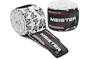 Meister Adulto 180" Vendas de Mano Semi-Elásticas para MMA & Boxeo (Par)