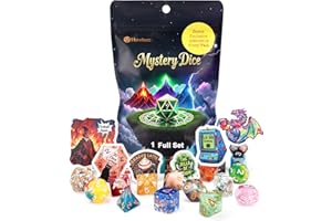 Haxtec Mystery Dice Set DND Dice Wide Range of Patterns Polyhedral Gaming Dice for Tabletop & Role-Playing RPG DND Gift 1 Set Classic