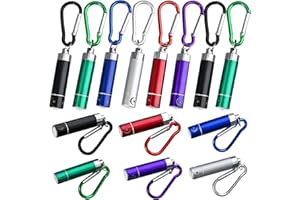Tigvio 14 Mini Taschenlampe Schlüsselanhänger für Kinder - Farbige Aluminium Schlüsselanhänger, Geeignet für Mitbringsel Kindergeburtstag