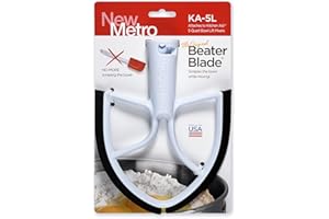 New Metro Design KA-5LBK Kunststoff-Schlägelklinge, funktioniert mit den meisten KitchenAid 5 Qt Bowl-Lift-Mixern, Schwarz